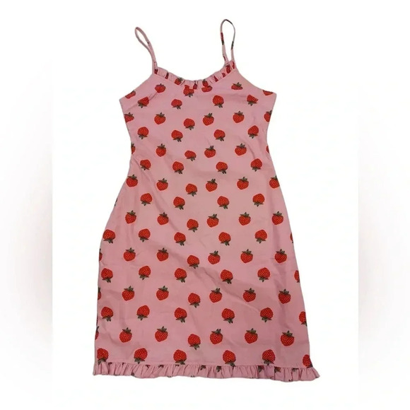 Daisy Street ASOS Strawberry Print Mini Dress Size 6 - Picture 11 of 16